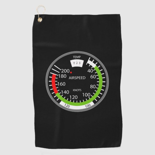 Serviette De Golf Air Speed Pilot Aviation Geek (Devant)