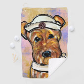 Serviette De Golf Airedale Terrier (En situation)