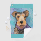 Serviette De Golf Airedale Terrier (En situation)
