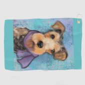 Serviette De Golf Airedale Terrier (Horizontal)
