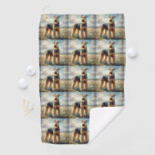 Serviette De Golf Airedale Terrier (En situation)