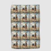 Serviette De Golf Airedale Terrier (Devant)