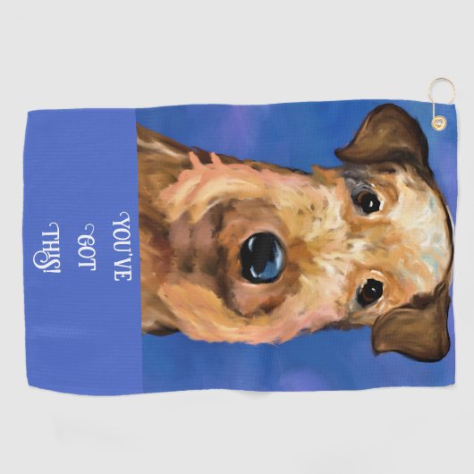 SERVIETTE DE GOLF AIREDALE TERRIER (Horizontal)