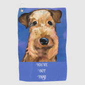 SERVIETTE DE GOLF AIREDALE TERRIER (Devant)