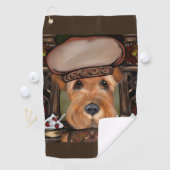 Serviette De Golf Airedale Terrier (En situation)
