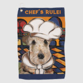 SERVIETTE DE GOLF AIREDALE TERRIER (Devant)