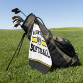 Serviette De Golf AJOUT PERSONNALISÉ NOM Softball Player Varsity Tea (Vert)