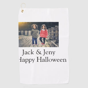 Serviette De Golf ajouter nom photo texte Halloween enfant fille gar