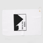 Serviette De Golf Ajouter une image personnalisée Nom de l'entrepris (Horizontal)