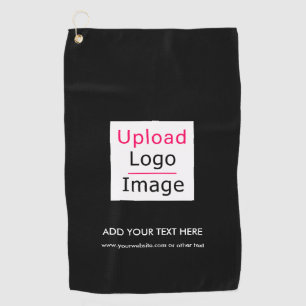 Serviette De Golf Ajouter votre logo et texte personnalisé Moderne B