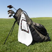 Serviette De Golf Ajouter Votre Texte Golf Towel (Vert)