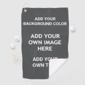 Serviette De Golf Ajoutez votre couleur arrière - plan, votre image, (En situation)