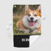 Serviette De Golf Ajoutez votre propre photo de chien et nom (En situation)