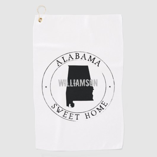 Serviette De Golf Alabama Golf Towel State personnalisé (Devant)