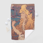Serviette De Golf Alfonse Mucha Job Art Nouveau femme (En situation)