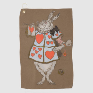Serviette De Golf Alice au Pays des Merveilles Lapin Blanc Héraut Vi