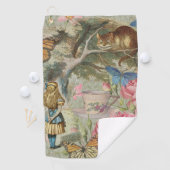 Serviette De Golf Alice Cheshire Chat Wonderland Tree Garden (En situation)