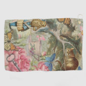 Serviette De Golf Alice Cheshire Chat Wonderland Tree Garden (Horizontal)