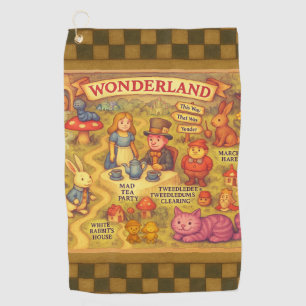 Serviette De Golf Alice Fantaisiste Aventures dans le Monde des Merv