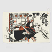 Serviette De Golf Alice Lapin Blanc Classique Wonderland (Horizontal)