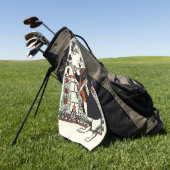 Serviette De Golf Alice White Rabbit Classic Wonderland (Vert)