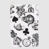 Serviette De Golf Alice White Rabbit Wonderland Classic (Devant)