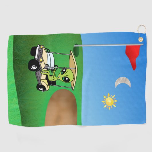 Serviette de golf Alien (Horizontal)