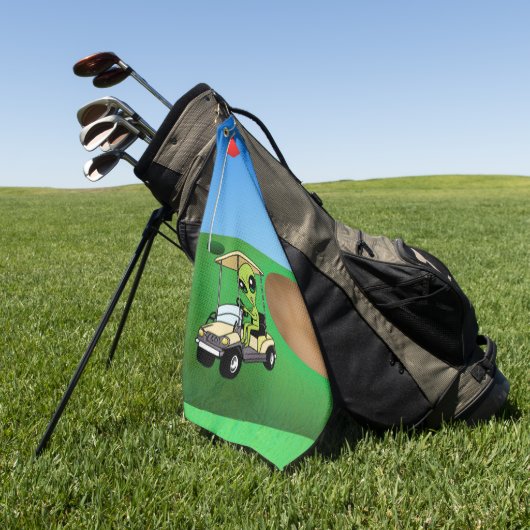 Serviette de golf Alien (Vert)