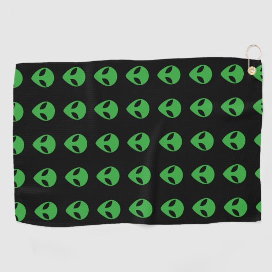 Serviette De Golf Alien (Horizontal)