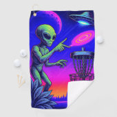 Serviette De Golf Alien de science-fiction Disquette de golf (En situation)