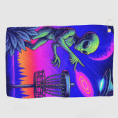 Serviette De Golf Alien de science-fiction Disquette de golf (Horizontal)