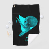 Serviette De Golf Alien gris, la vérité est là (En situation)