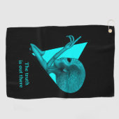 Serviette De Golf Alien gris, la vérité est là (Horizontal)
