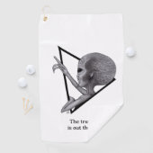 Serviette De Golf Alien gris, la vérité est là (En situation)