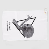 Serviette De Golf Alien gris, la vérité est là (Horizontal)