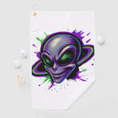 Serviette De Golf Alien Tir Méchant (En situation)
