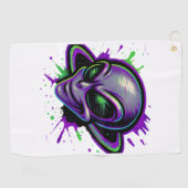 Serviette De Golf Alien Tir Méchant (Horizontal)
