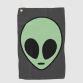 Serviette De Golf Alien vert (Devant)