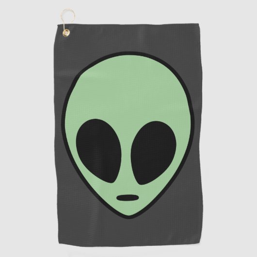 Serviette De Golf Alien vert (Devant)