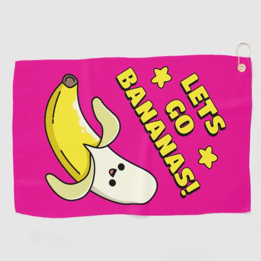 Serviette De Golf Allons-y bananes ! (Horizontal)