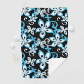 SERVIETTE DE GOLF ALOHA HAWAII (NOIR/BLEU) (En situation)
