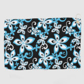 SERVIETTE DE GOLF ALOHA HAWAII (NOIR/BLEU) (Horizontal)