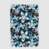 SERVIETTE DE GOLF ALOHA HAWAII (NOIR/BLEU) (Devant)
