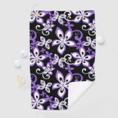 SERVIETTE DE GOLF ALOHA HAWAII (NOIR/LAVENDER) (En situation)
