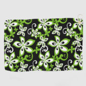 SERVIETTE DE GOLF ALOHA HAWAII (NOIR/LIME) (Horizontal)