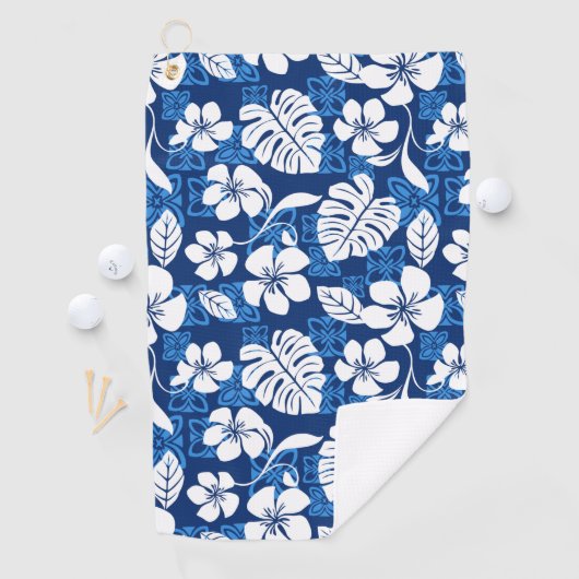 SERVIETTE DE GOLF ALOHA VENDREDI (BLEU) (En situation)