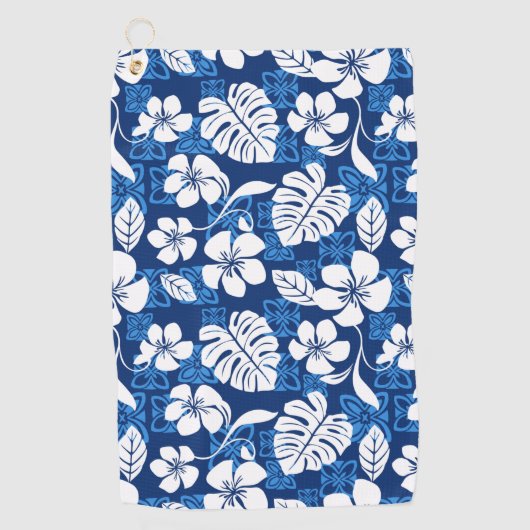 SERVIETTE DE GOLF ALOHA VENDREDI (BLEU) (Devant)