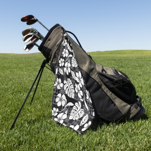 SERVIETTE DE GOLF ALOHA VENDREDI (NOIR) (Vert)