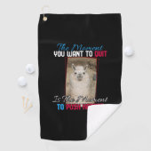 Serviette De Golf Alpaca Llama - Push Harder Encouragement (En situation)