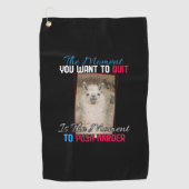 Serviette De Golf Alpaca Llama - Push Harder Encouragement (Devant)